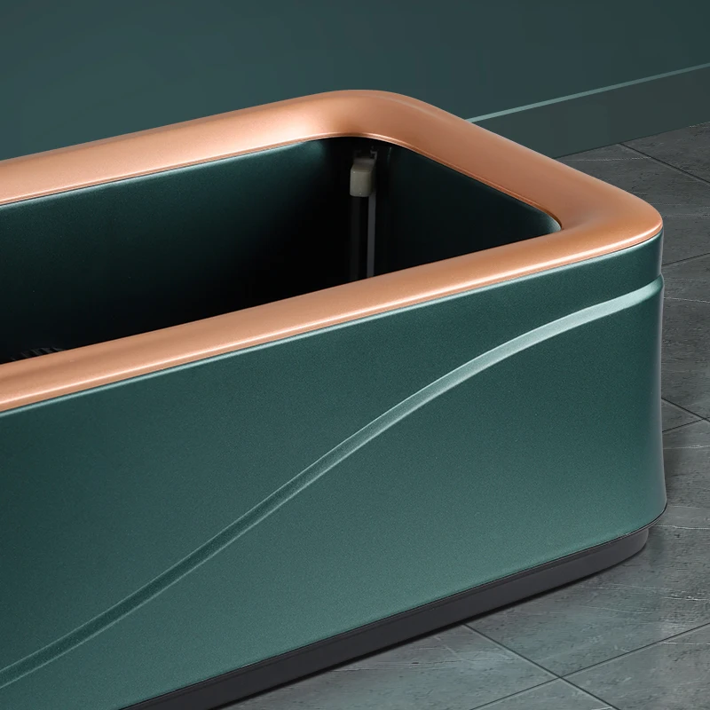 Non Electric Automatic Reusable Shoe Cover Dispenser With 100 Pcs Disposable Plastic Waterproof Shoe Covers(gold)