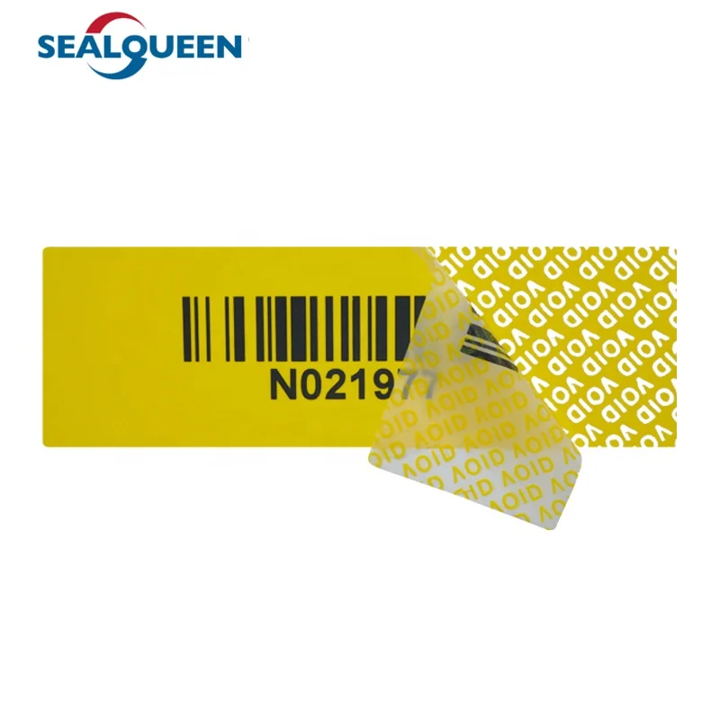 Custom Printed OPEN VOID Warranty Tamper Proof Self Seal Security Packaging Seal Label