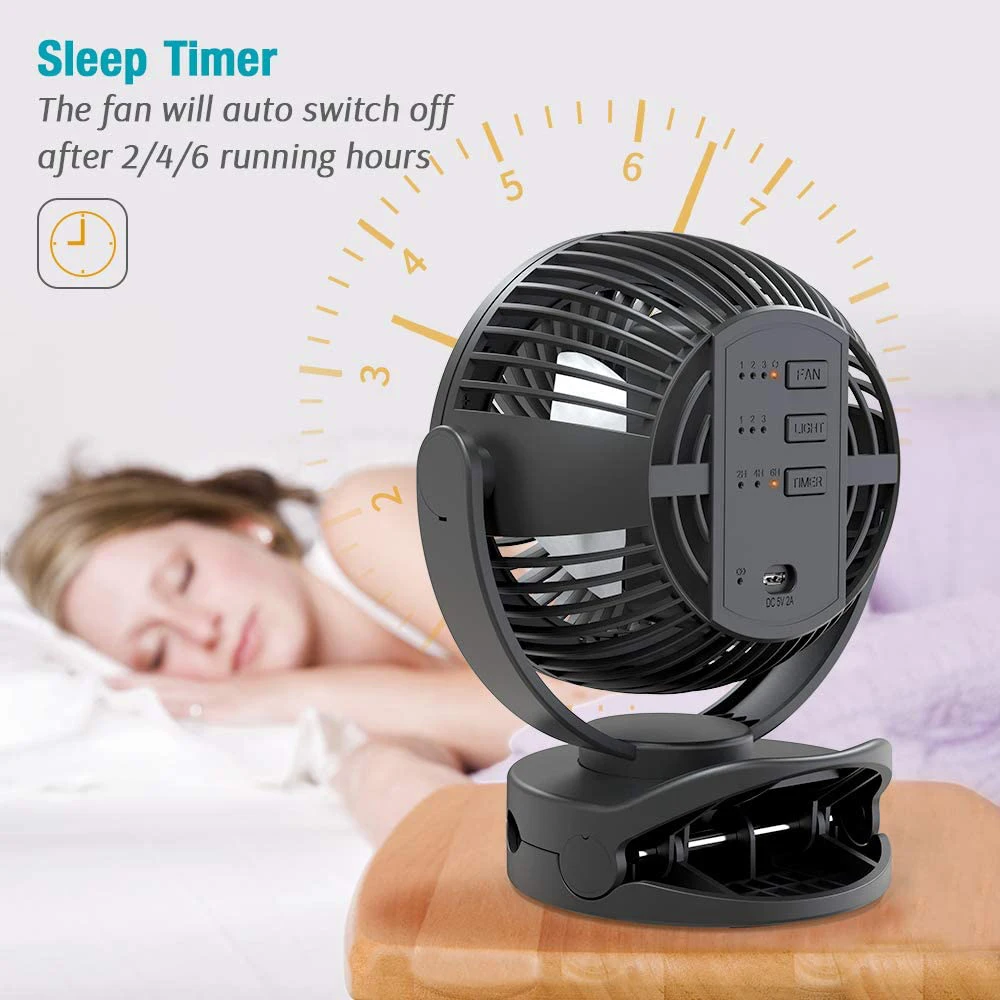 Portable Camping Fan with Hanging Hook Desk Fan LED Lamp 10000 mAh Multi Function Clip On Hook Table Fan For Outdoor Travel Camp