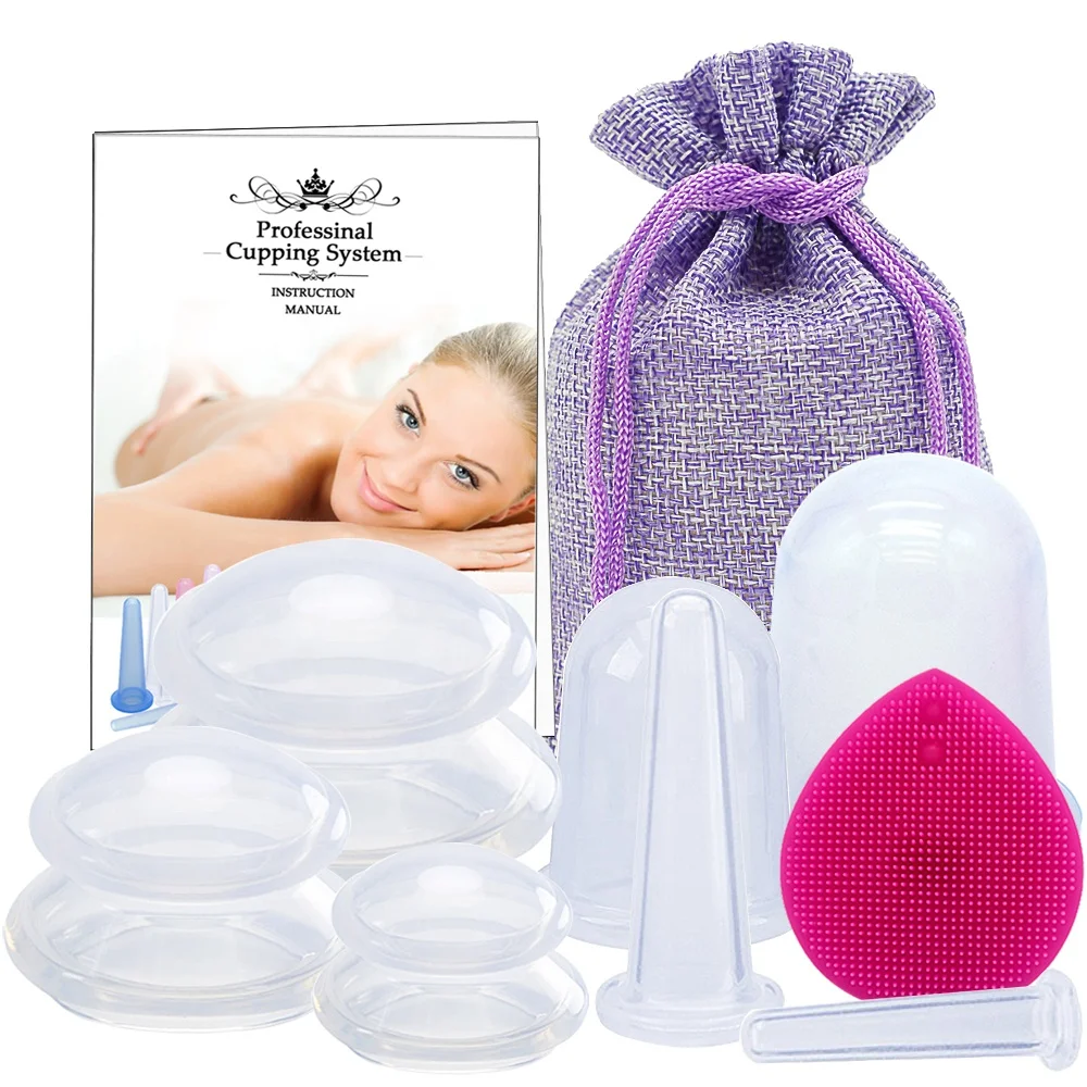 Wholesale Vacuum Suction Silicone Massage Cup Set Pain Relief & Anti Cellulite Facial & Body Cupping Cup Set