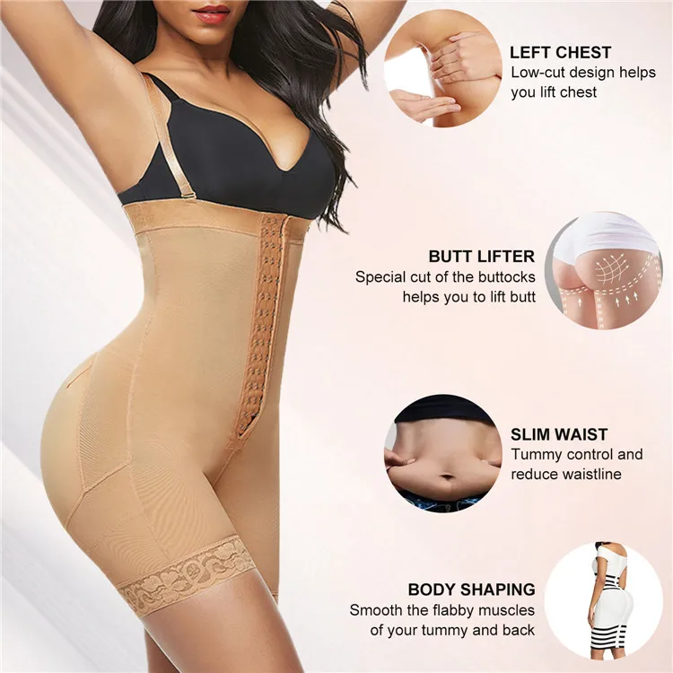 
Invisible Nude Compression High Waist Tummy Control Body Shaper Hip Enhancer Shapewear For Women 