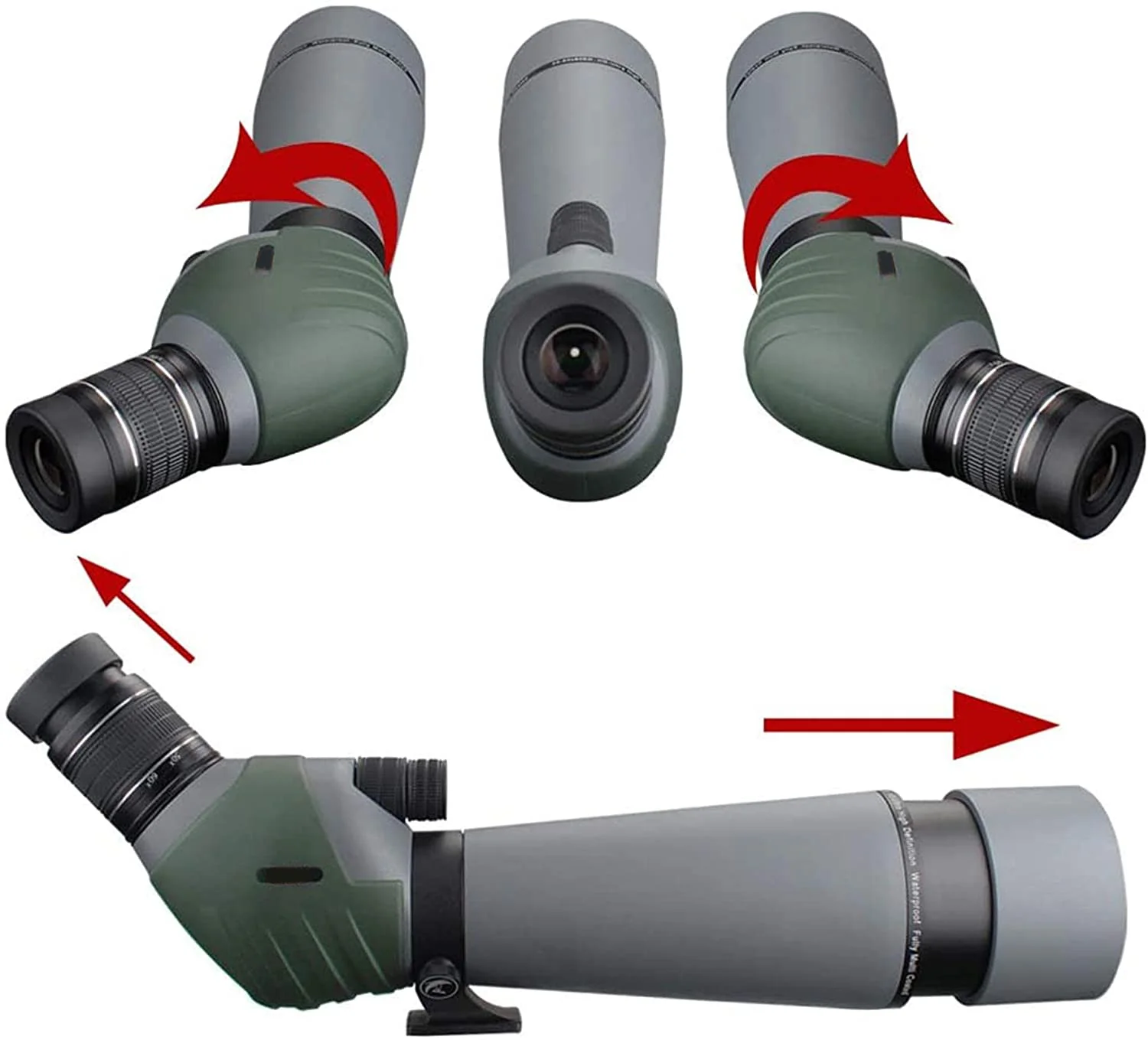 SUNCORE 20-60x80 Dual Focusing ED Spotting Scope - Ultra High Definition Optics Scope with Carrying Case and Smartphone Adapter