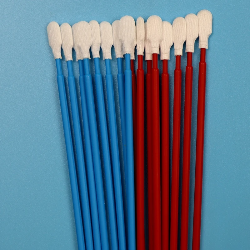 761 Wholesale Lint Free Red Handle Polyester Swab Car Cleaning Microfiber Cleanroom Swab