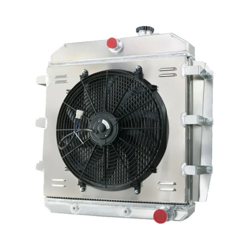 4 Rows Aluminum Radiator+Shroud Fan Kit For 1955-1959 Chevy Apache Truck GMC 100 150