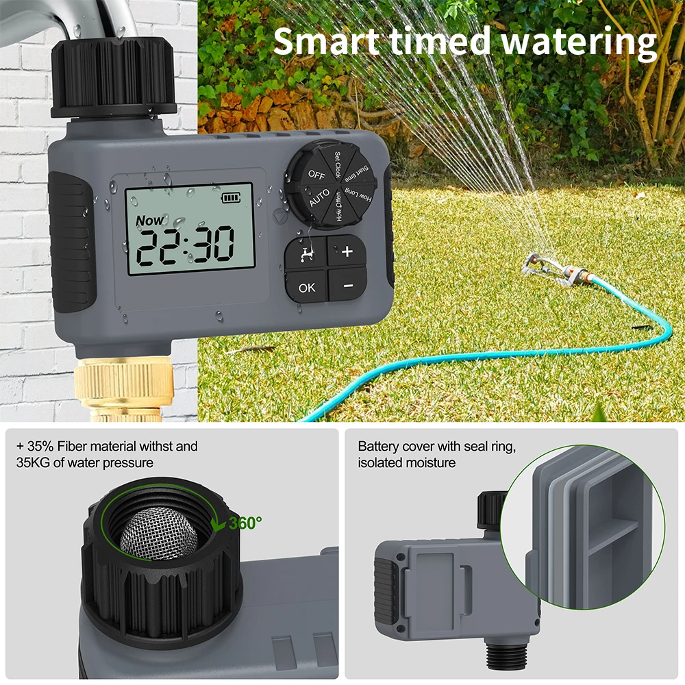 New Arrivals SGW05 Waterproof Large screen Garden Timing Irrigation Remote Automatic Watering Device