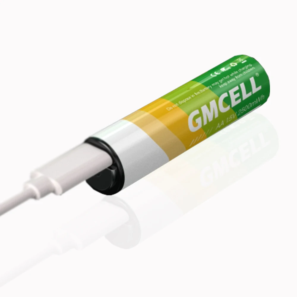 OEM USB 1.5v Li-ion Battery AA 3000mWh 2500mWh Type C Fast Charging 1000mAh Rechargeable Batteries