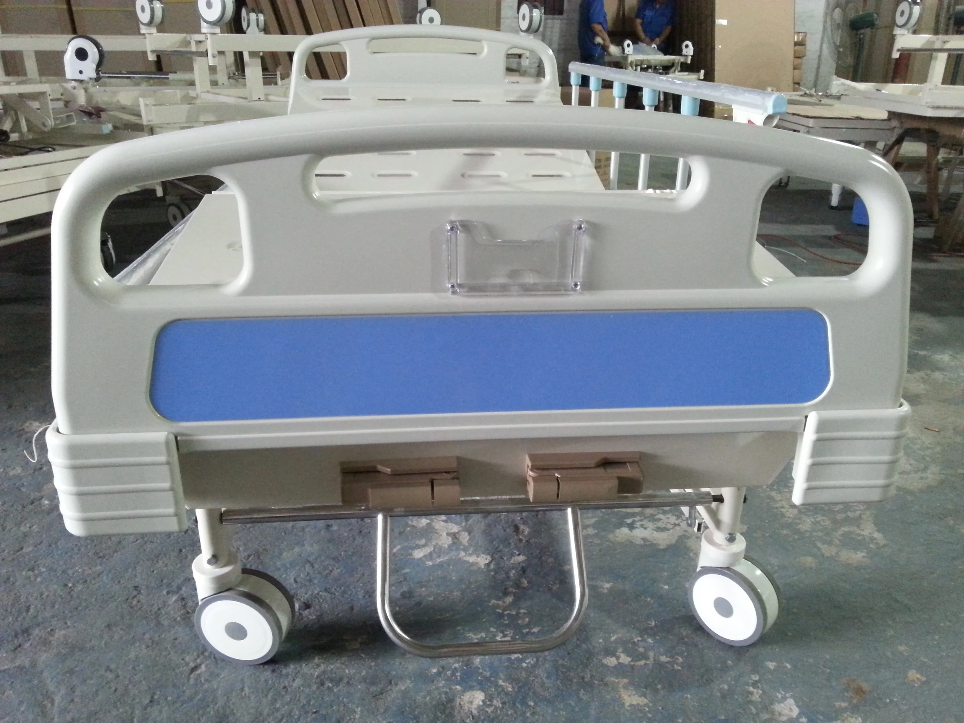 Hospital furniture ABS Two Crank Manual  Nursing Care Bed 2 Crank Patient Bed