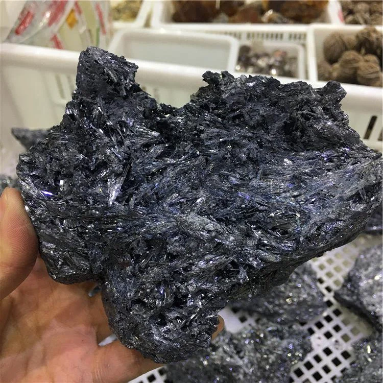 
Natural high level quality raw rough stone stibnite concentrate mineral antimonite specimens 