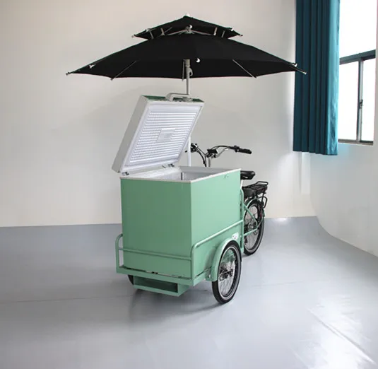 cargo tricycle electric vending cart bike cargo tricycle electric ice cream bike tricycle cooler cargo bike with freezer
