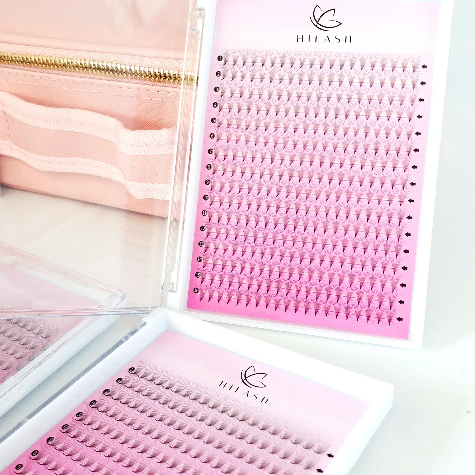 XXL Tray Wholesale Premade Volume Fans C/D Pointy Base Best Quality Premade Loose Fans Hot Selling Premade Fans Lash Extensions