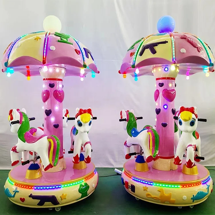 High quality products mechanical Carousel cheap child horse ride for kids rides