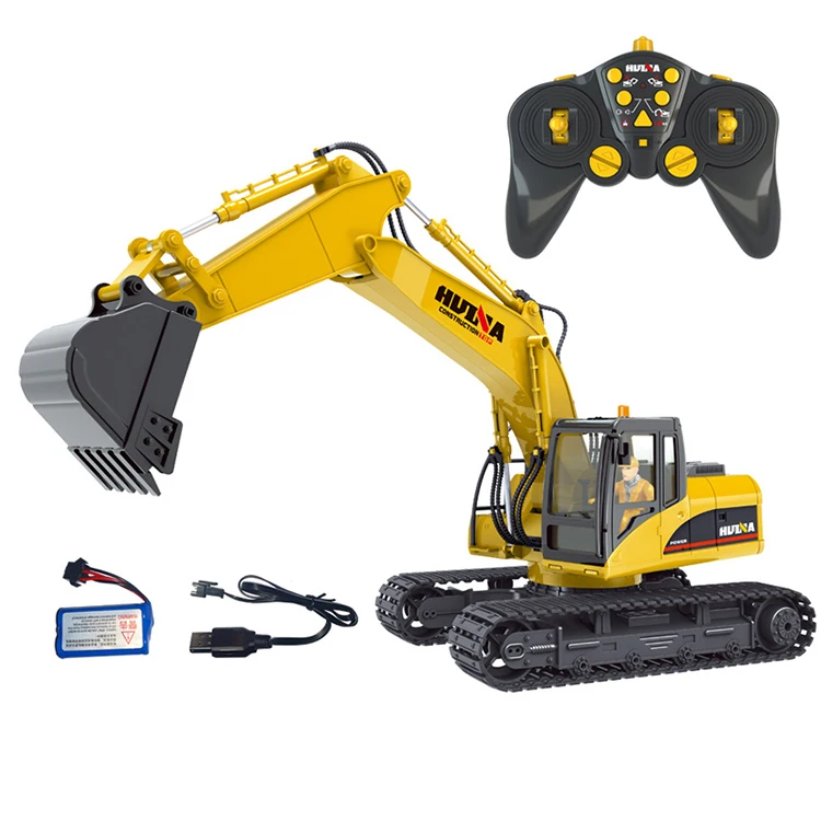 Remote Control Toy ToHuina 1535 15CH Construction Truck RC Alloy Machinery RC Die-Cast Toys Metal Excavator Engineering Vehicle