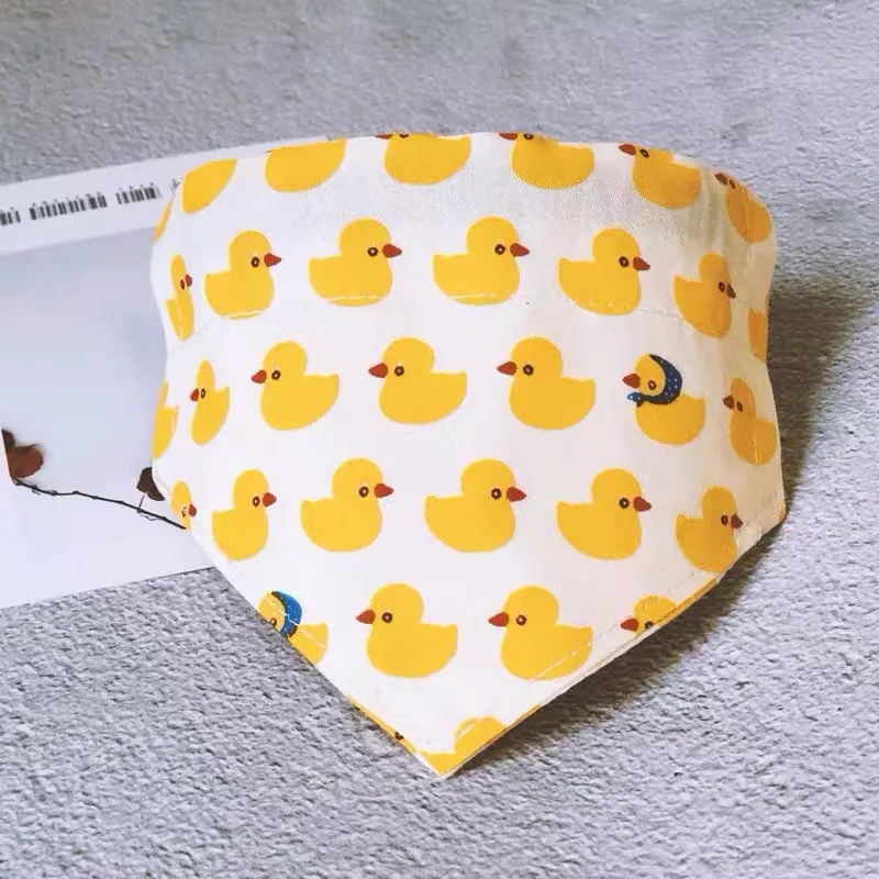 Custom Personalized Cute Cartoon Printing Sublimation Adjustable Pet Collar Bandana With Logo For Small Dogs Cats