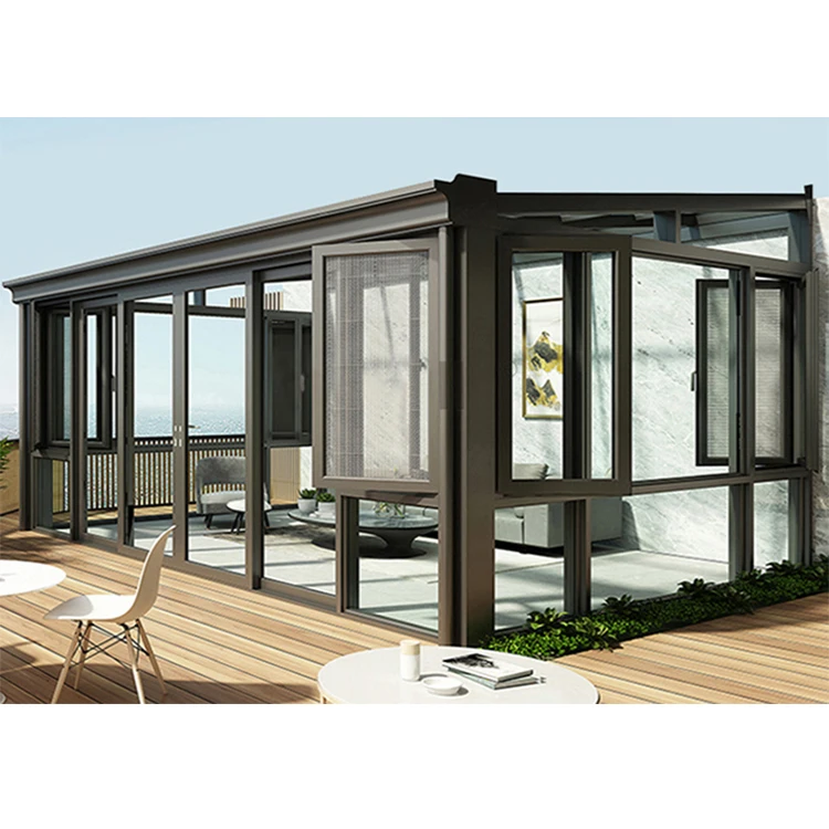Custom outdoor large thermal insulation sunroom glass houses modern four season sun room