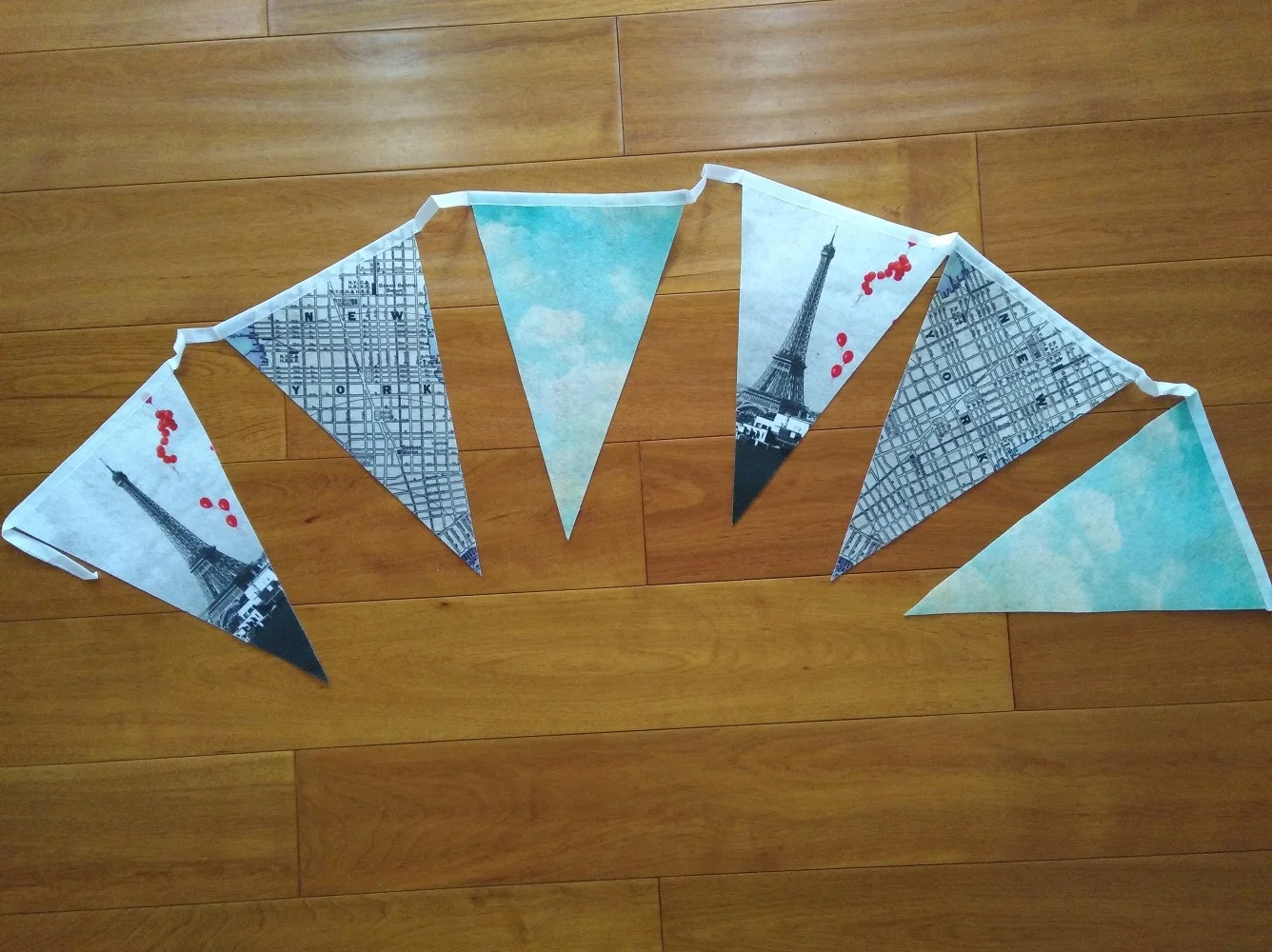 Wholesale custom decorative hanging bunting triangle pennant string flags