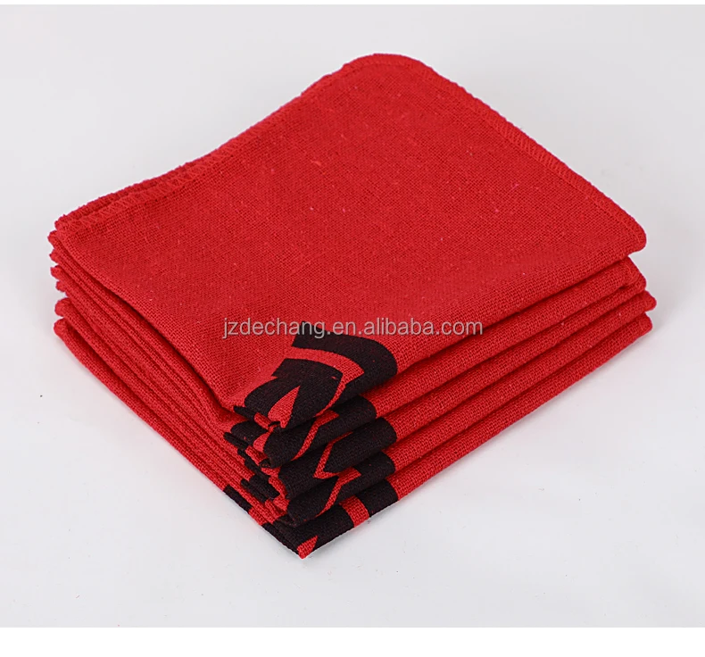 Qinghe Shop Towels Mechanic Cotton Red Absorbent Durable High Quality Cleaning Cloths Shop Rags for Shop Home Auto Garage
