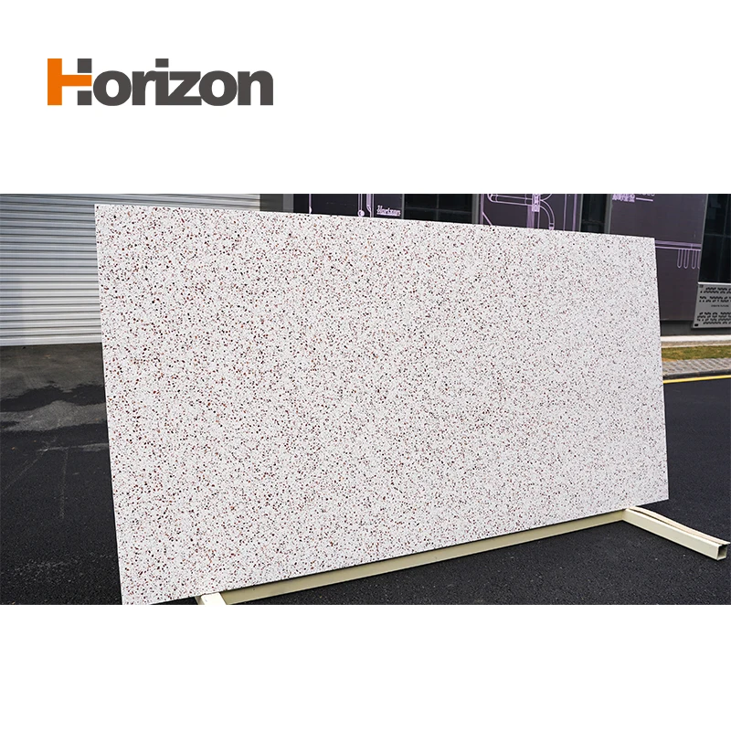 Horizon Quartz Stone Calacatta White Grey Veins Natural Marble Look Artificial Stone Slabs Wholesale Kitchen Countertops