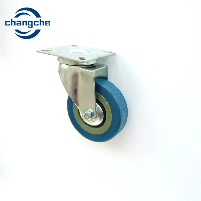 White  Caster Wheels Fixed Caster 3 Inch Caster Wheel PVC PU Material Wheel