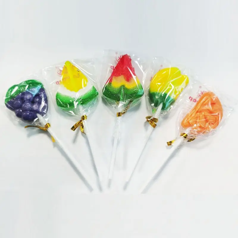 Fruit flavor fruit shape lollipop in bulk