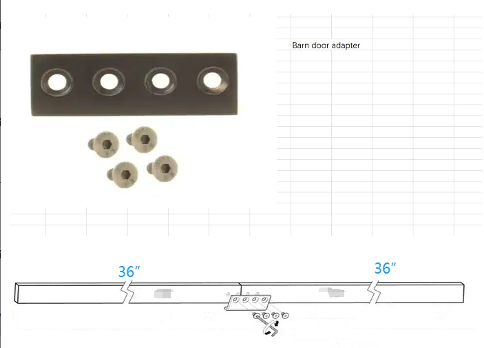 Hoone Modern Wood Door Sliding Kitchen Long Barn Door Handle Black Sliding Wood Barn Door System