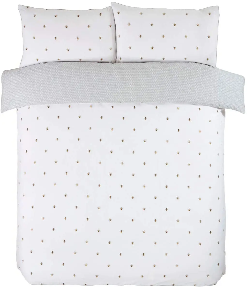 High Quality 3d Bedding Set Bed Cover Set Duvet Cover Reversible White Grey Cotton Bedsheets