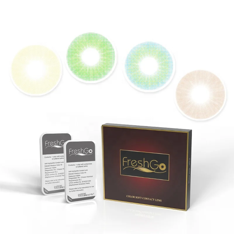  Wholesale freshgo hidrocor prescription contact lenses soft coloured cheap natural colored
