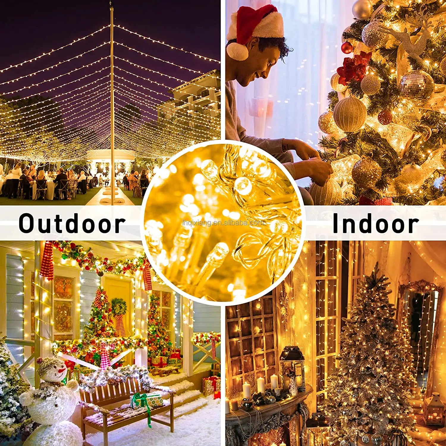 Led Christmas Lights,10m 20m 30m 50m 100m Led Holiday Fairy String Lights Waterproof Xmas Outdoor Decorations