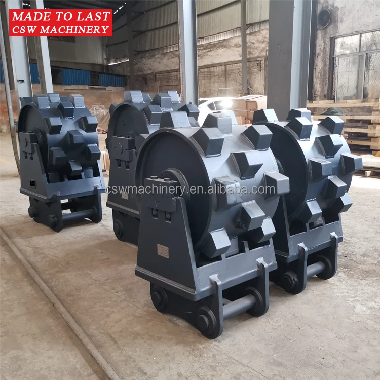 27 - 35 Ton Excavator Compactor Wheel for JCB John Deere Compaction Plate Factory Direct Compact Dredge Wheel