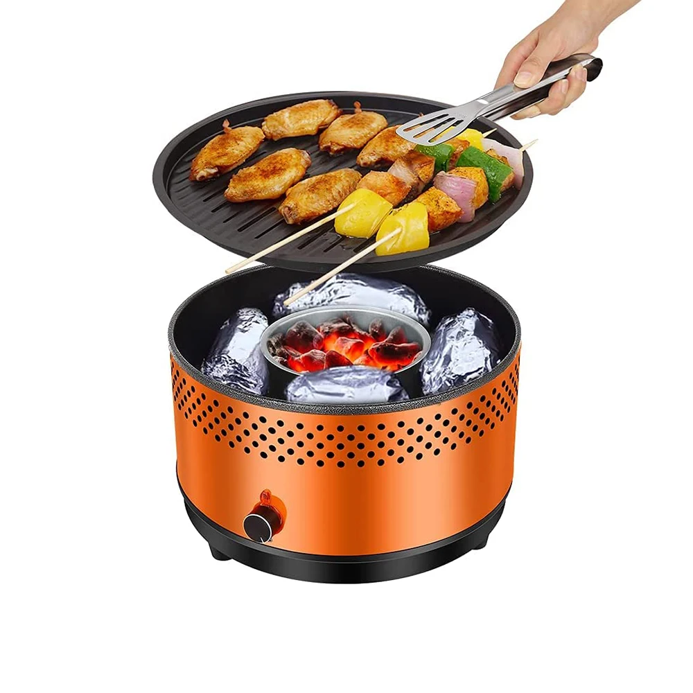 Outdoor Camping Smokeless Eco BBQ Charcoal Barbecue Grill Kit