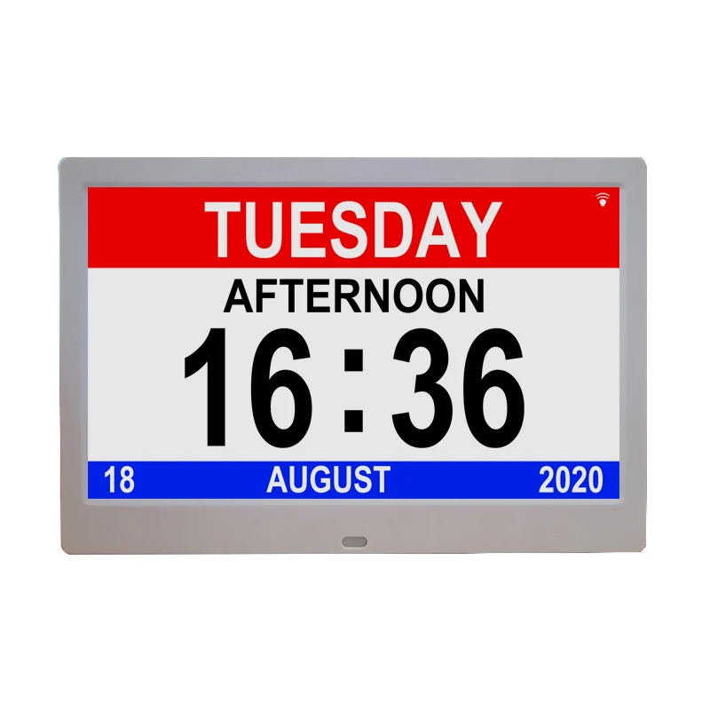 New year gift 10 inch lcd large display wifi digital calendar remote day dementia clock for Memory Loss Alzheimers