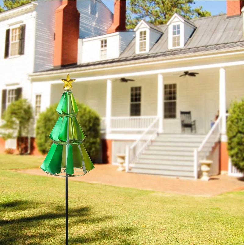 Непосредственный изготовитель, новый дизайн, сад, металл, зеленая Рождественская елка, ветер, Спиннеры