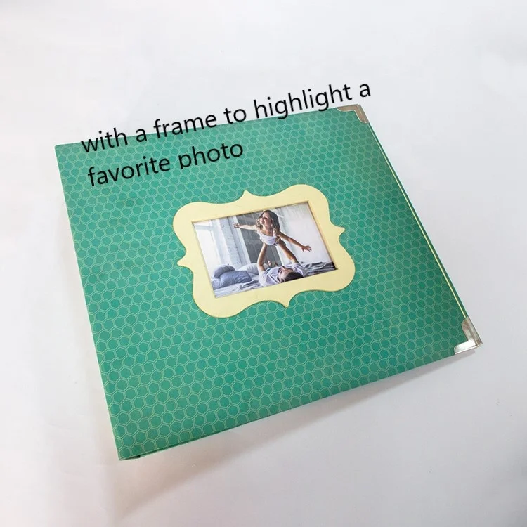 Yicheng factory customized 12 x 12 inch DIY scrapbook with beautiful window photo album