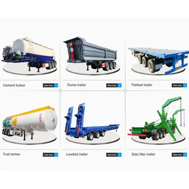 Manufacturers Sales of Semi-Trailer Dump Trailer Low Bed Fuel Tanker Container Flatbed Trailer Bulk Cement Tank