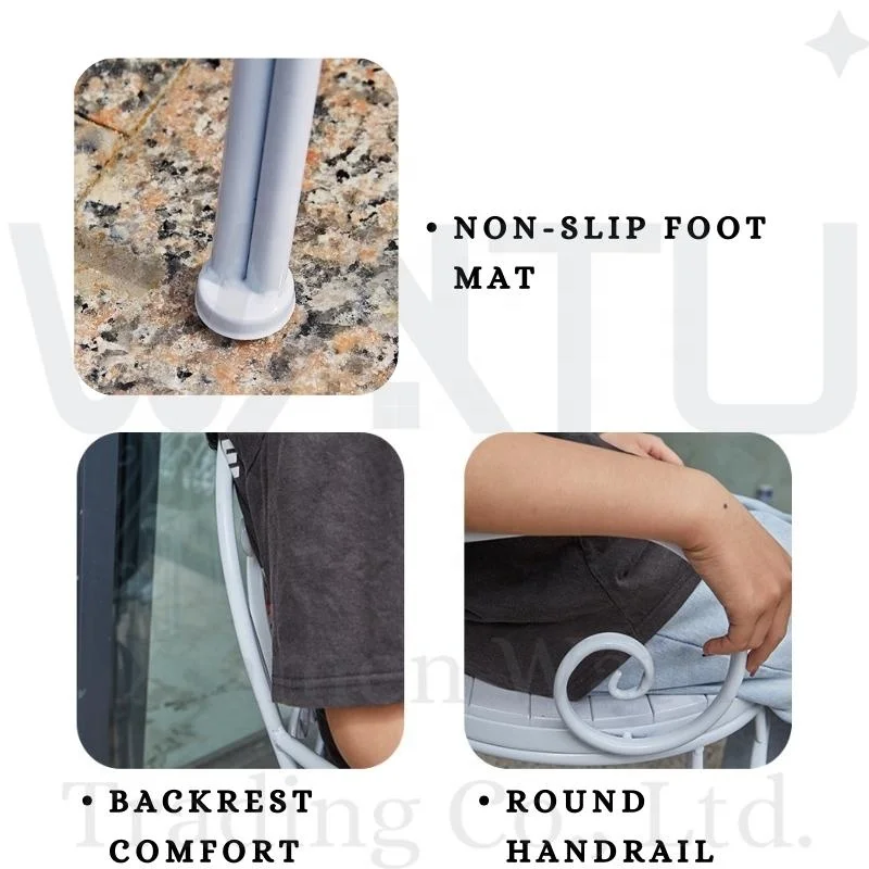 New flower pattern warm color grid creative combination Mosaic table and chair