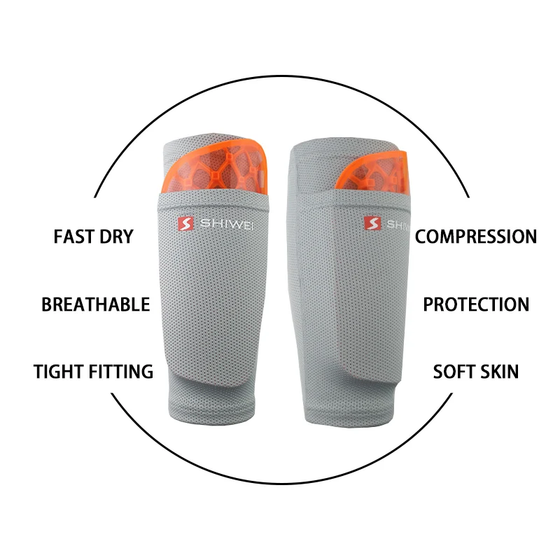 Anti-collision Professional Outdoor Sports Breathable Protection Basketball Soccer Shin Guard Pad Wholesale