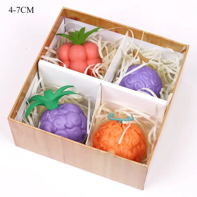 4PCS/SET Devil Cursed Fruit Figure Doll Christmas Birthday Gift Funny Toys Manga Figurine Anime Action Figures