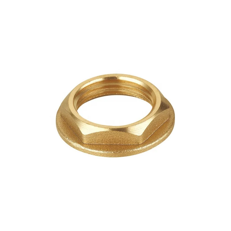 Free sample nickel plated brass cable gland  hexagonal lock nut for industry