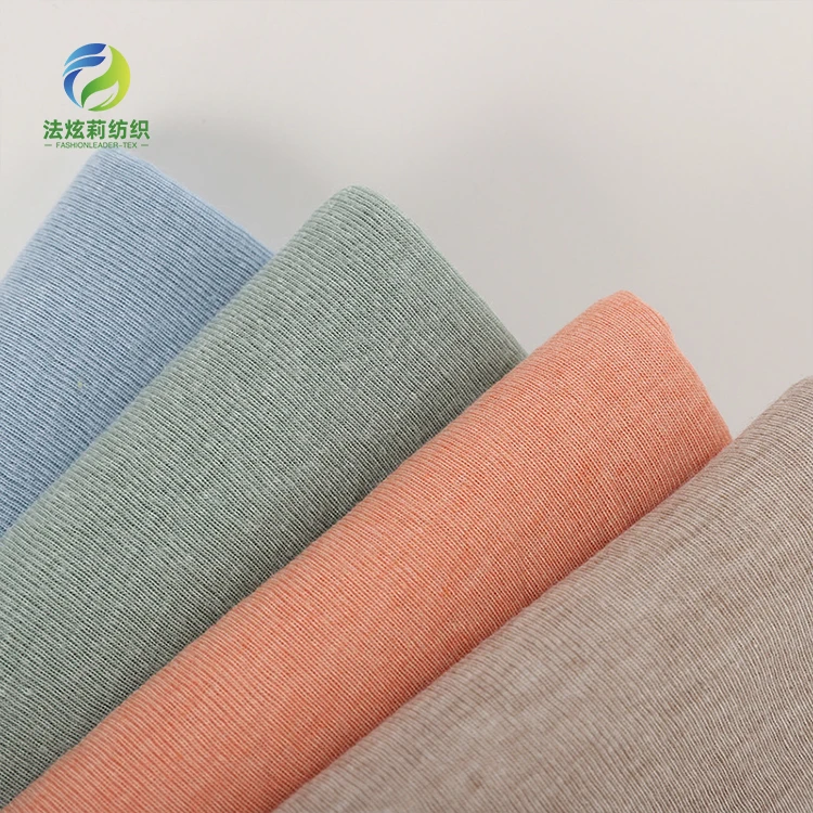 Oeko-tex 100  Lenzing Tencel Lyocell Knitted Jersey 2*1rib Fabric For T-shirt