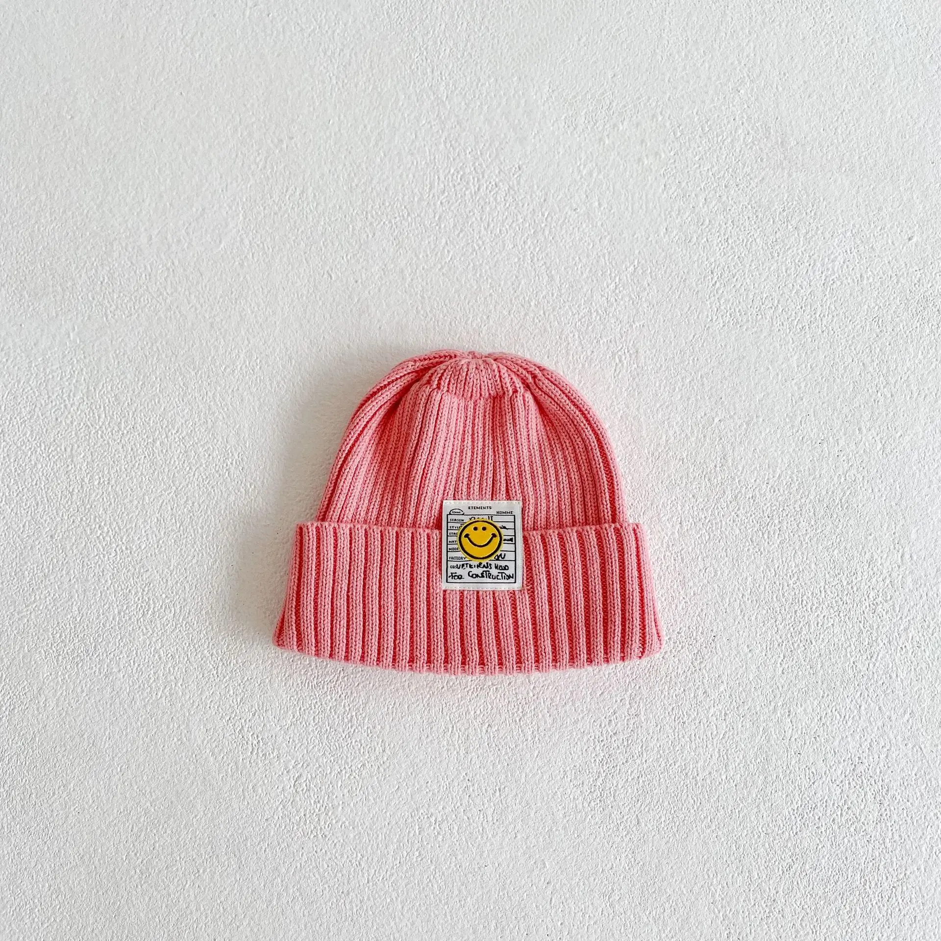 Autumn and winter baby warm knitted hat all cotton wool line hat custom