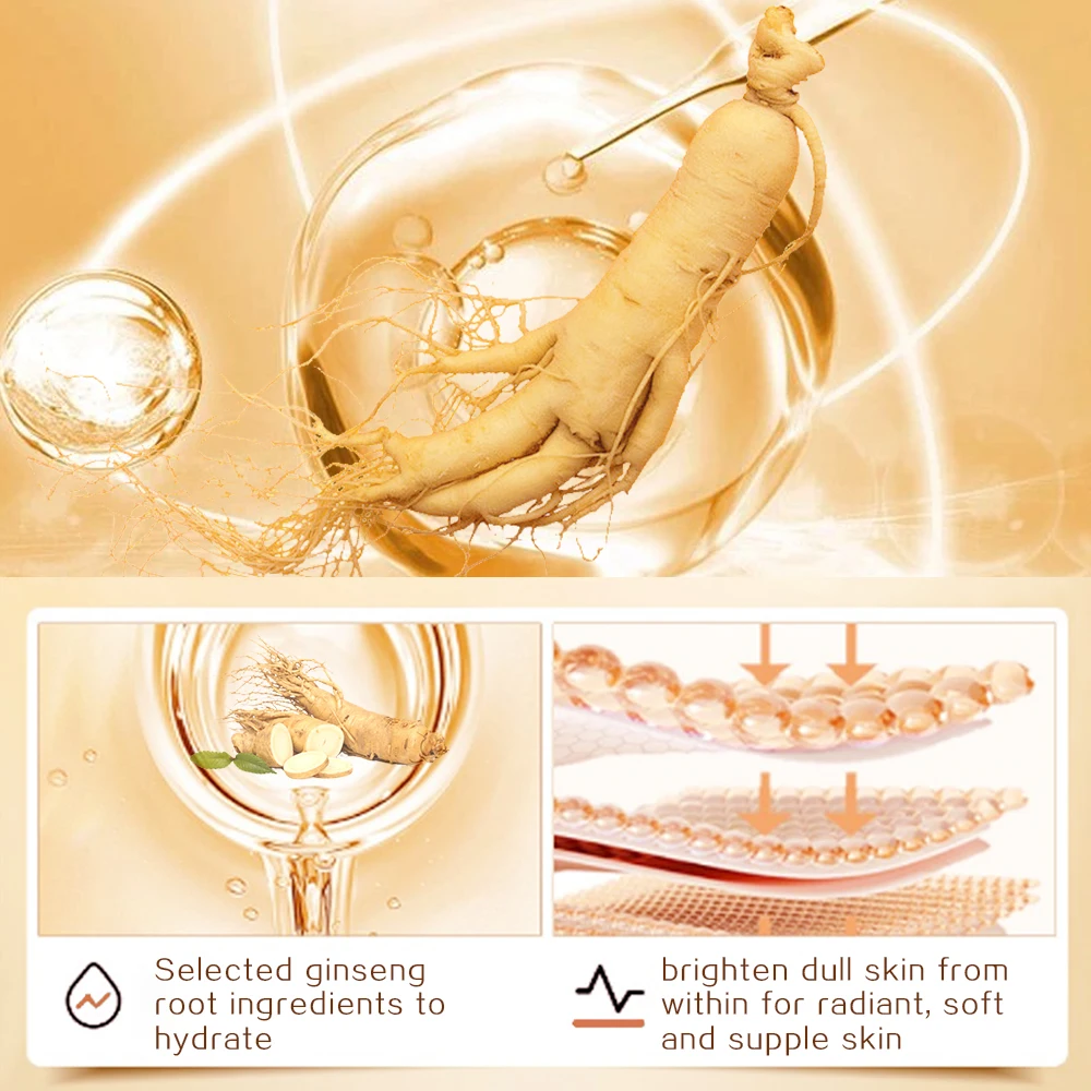 Private Label Korean Vegan Face Beauty Skin Care Anti Ages Ginseng Serum Antiwrinkle Facial Serum Moisturizing Serum for Face