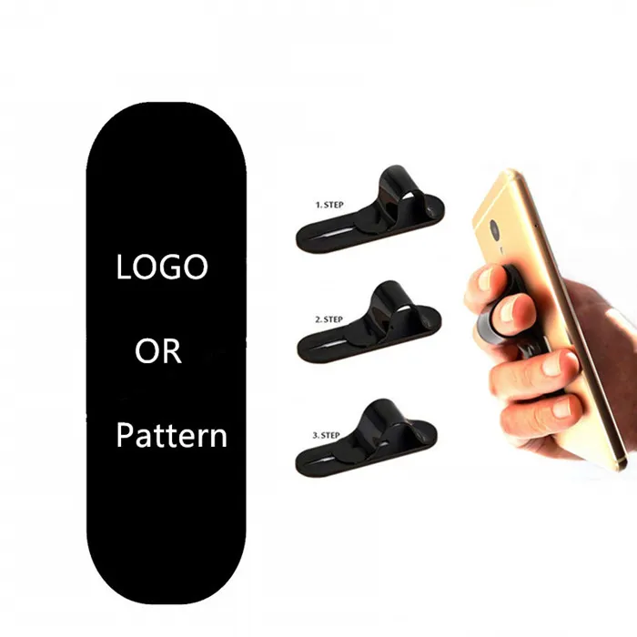 
custom phone grip holder mobile hand holder leather finger grip phone holder stand 
