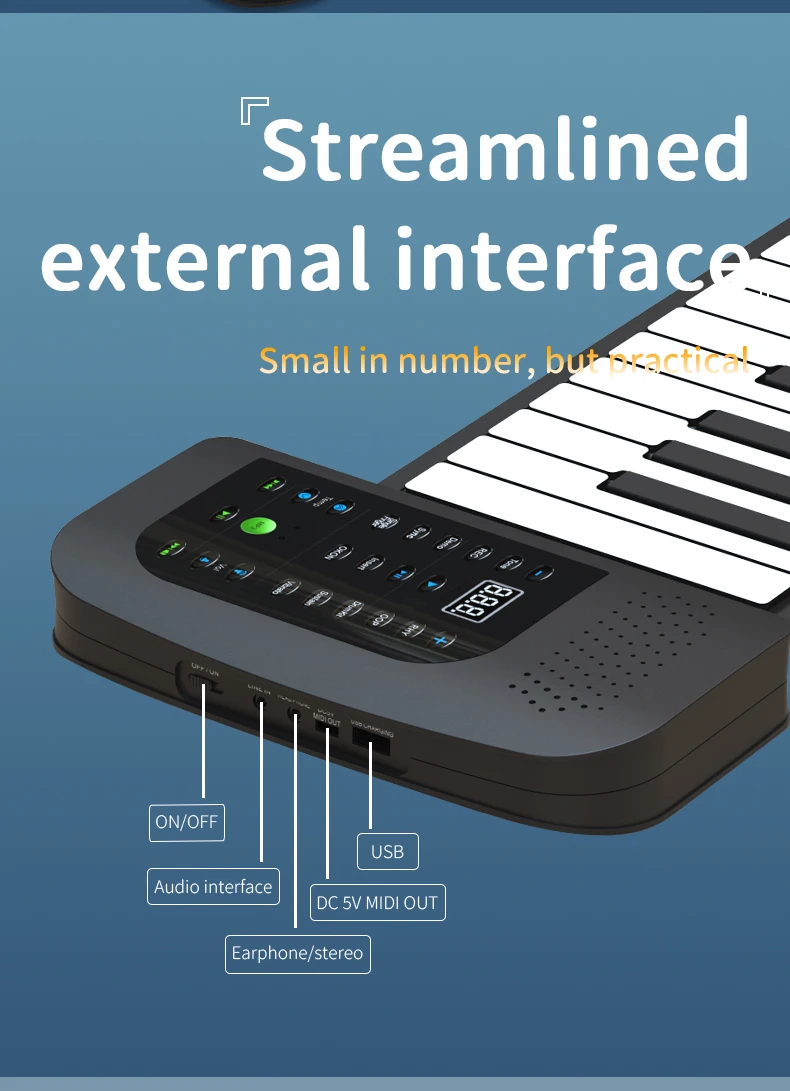 multi-function MIDI wholesale music keyboard digital roll up  piano 88 keys toy children  nice sound piano high professional