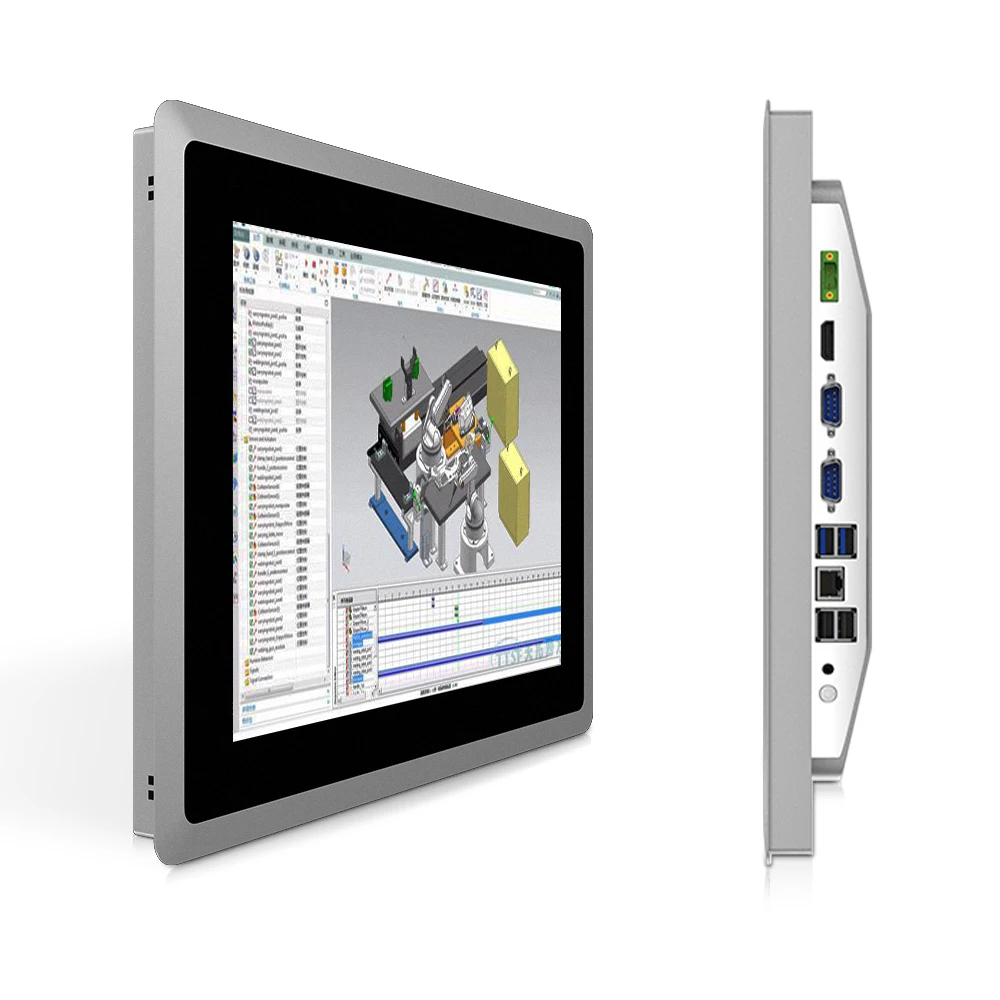 Ip65 Водонепроницаемый 15 дюймов емкостный сенсорный экран j4125 4 Гб 128 AC/DC 12V безвентиляторный промышленный сенсорный экран панель ПК