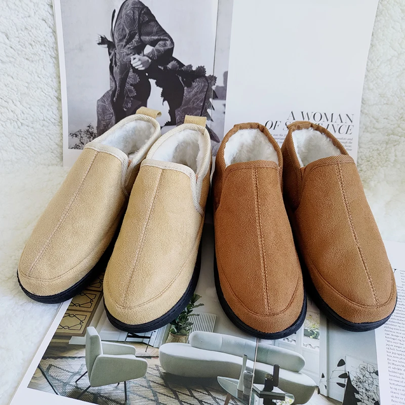 Новая Теплая Повседневная износостойкая мужская обувь на флисе для осени и зимы