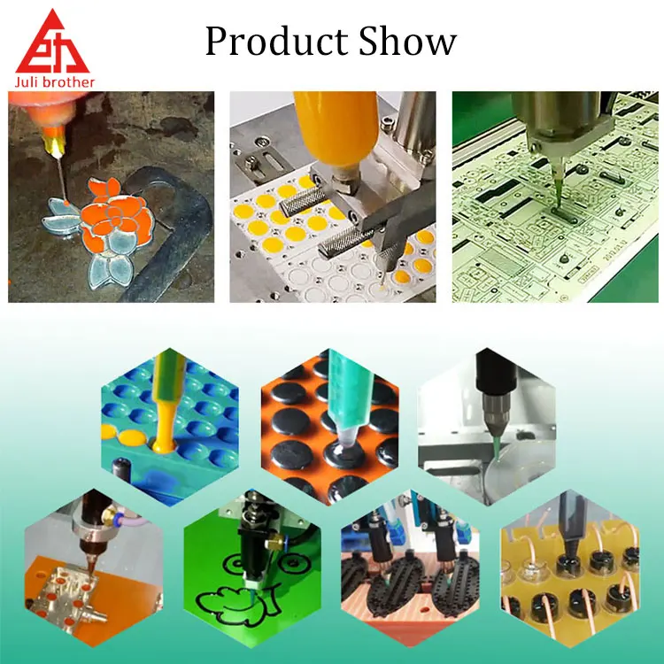 Double head automatic solder paste glue dispensing machine dispenser glue with needle