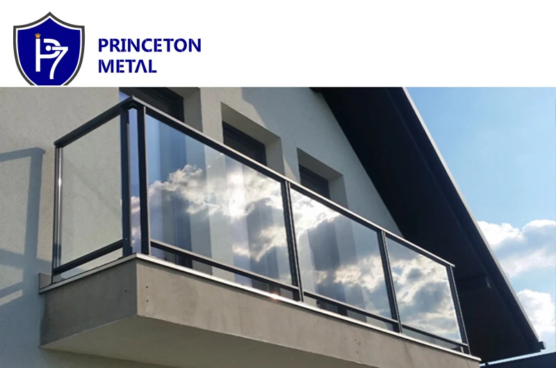 Factory supply DIY Decorative balustrade garden fencing aluminum post to post glass handrail for stair and deck