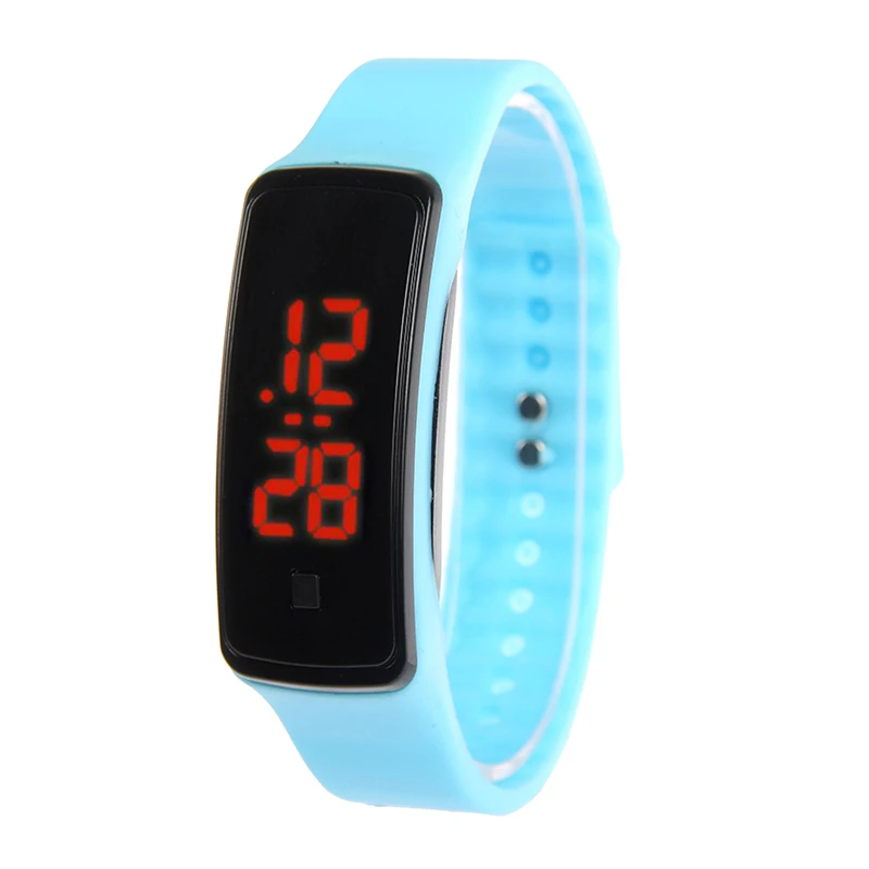 
Children Watch Fashion Silicone Wristband Bracelet Light weight Soft Fitness Sports Men Women LED Watch 