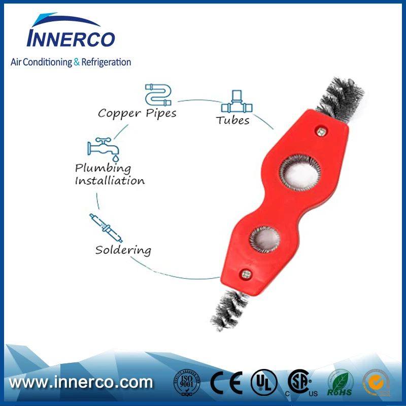 4-in-1 Copper Pipe Tubing Brush Cleaner Tool  for Plumbing Installation, Soldering, Copper Pipes