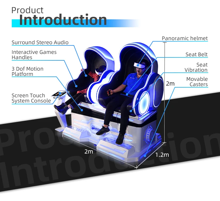 Egg Chair Over 200 Theme park Simulator Shooting Gaming Machine Egg 9D Vr Cinema Price