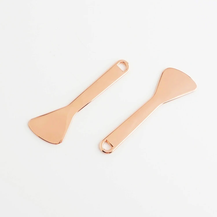 70mm Zinc Alloy Cream Spatula Metal Cosmetic Spoon Beauty Tool For Cosmetic Jar